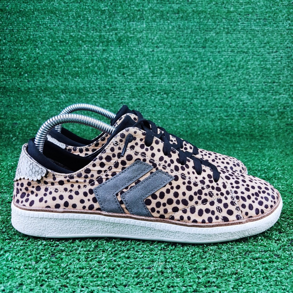 Dr Scholls Sneakers Women 8 Brown Sweet Kicks Leopard Print Animal Low Top Shoes - Picture 2 of 9